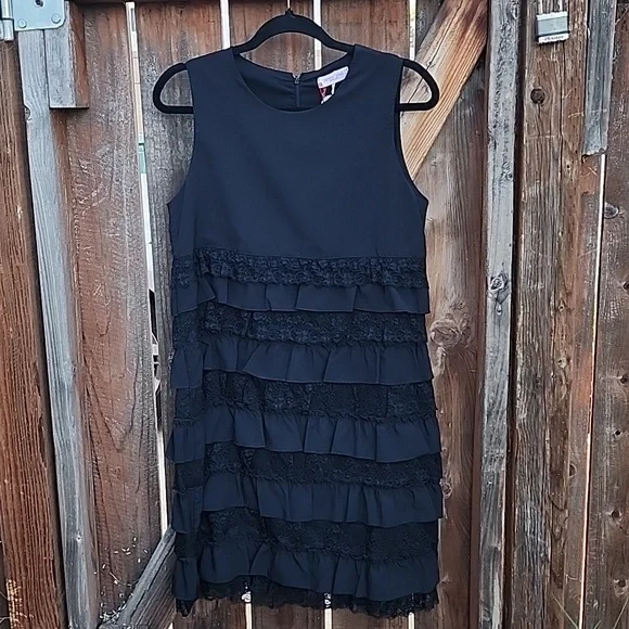 denny rose grey dress Denny Rose Off-Shoulder Frill Cotton Lace Tiered Maxi Dress main image 0